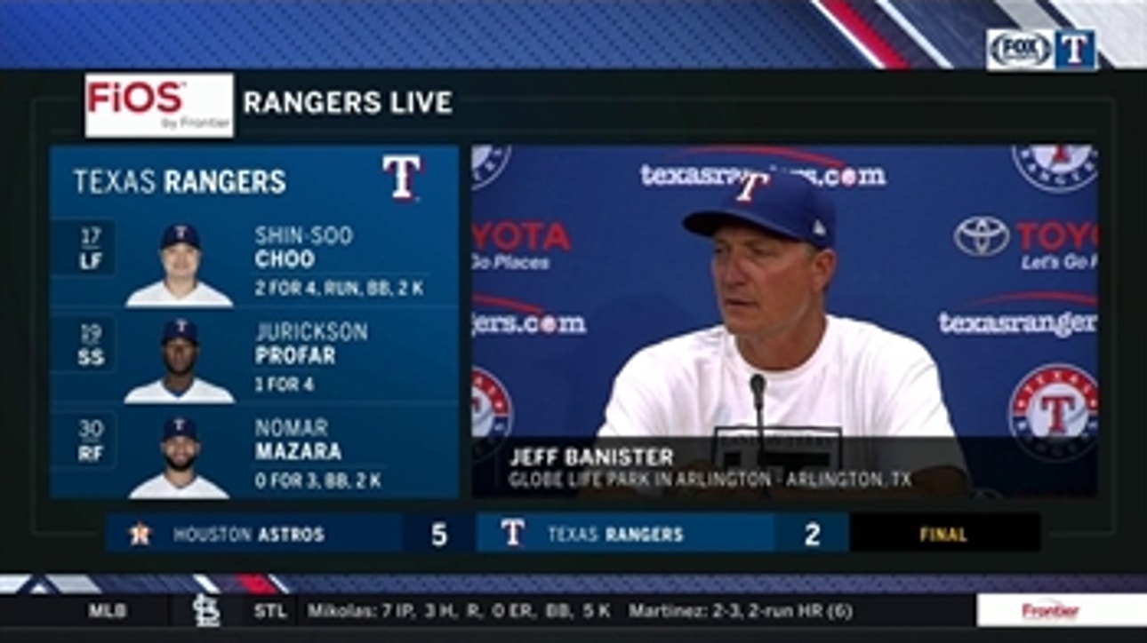 Jeff Banister on the missed opportunities against Houston