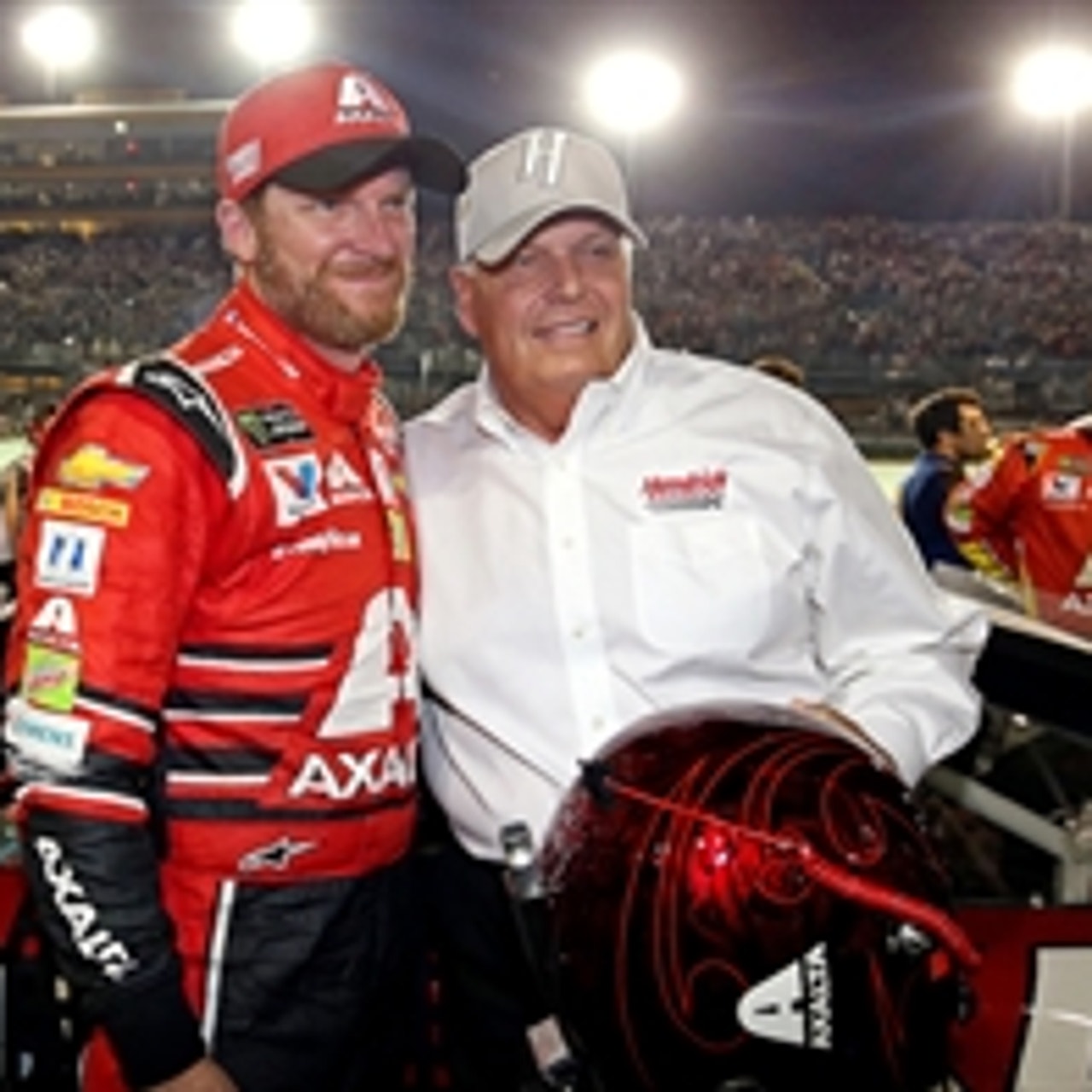 Dale Earnhardt Jr Shares Special Moment With Rick Hendrick After His Last Race Nascar Victory Lane Fox Sports