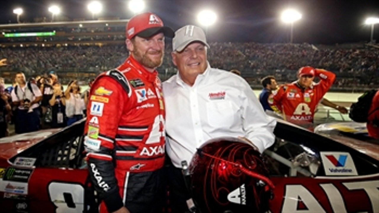 Dale Earnhardt Jr. shares special moment with Rick Hendrick after his last race | NASCAR VICTORY LANE