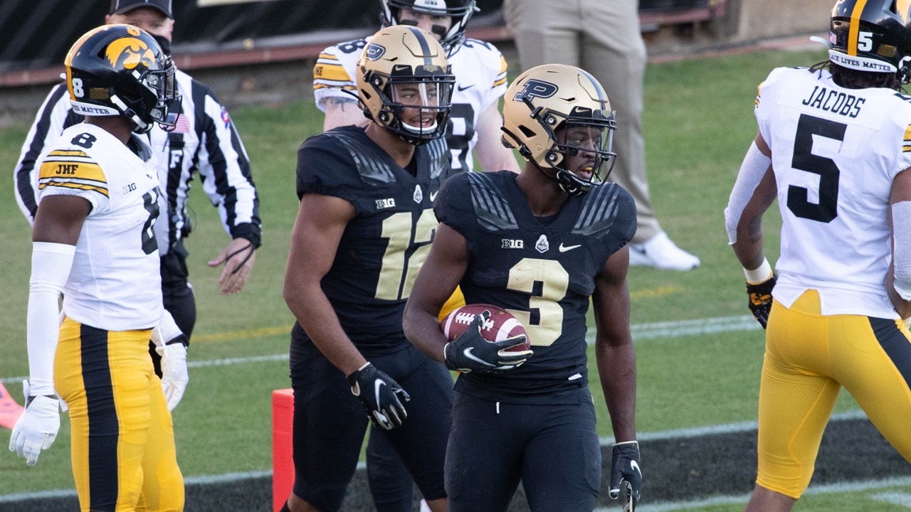 Purdue upends Iowa, 24-20, behind breakout three-touchdown game from David Bell