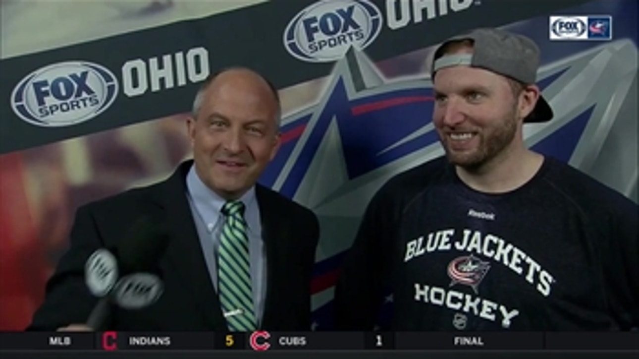 Thomas Vanek enjoying the ride with Columbus