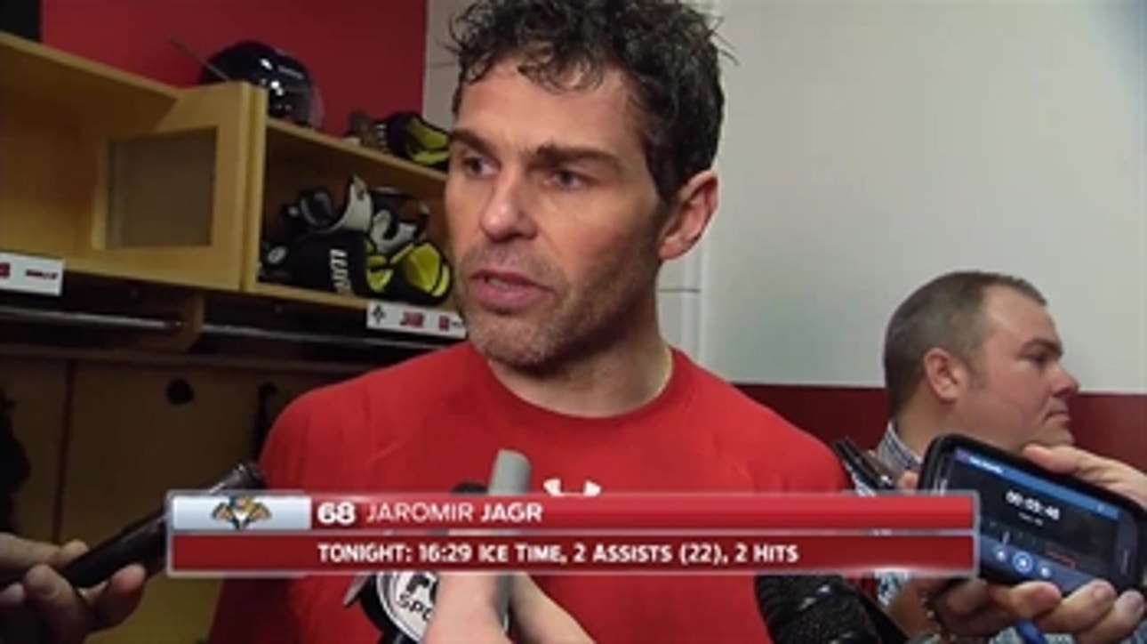 Jaromir Jagr on Panthers 4-2 victory over the Jets