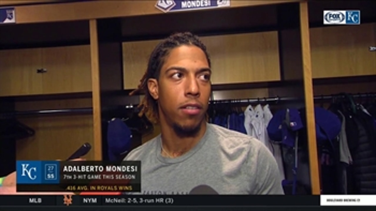 Adalberto Mondesi on his 3-for-4 night against the Tigers