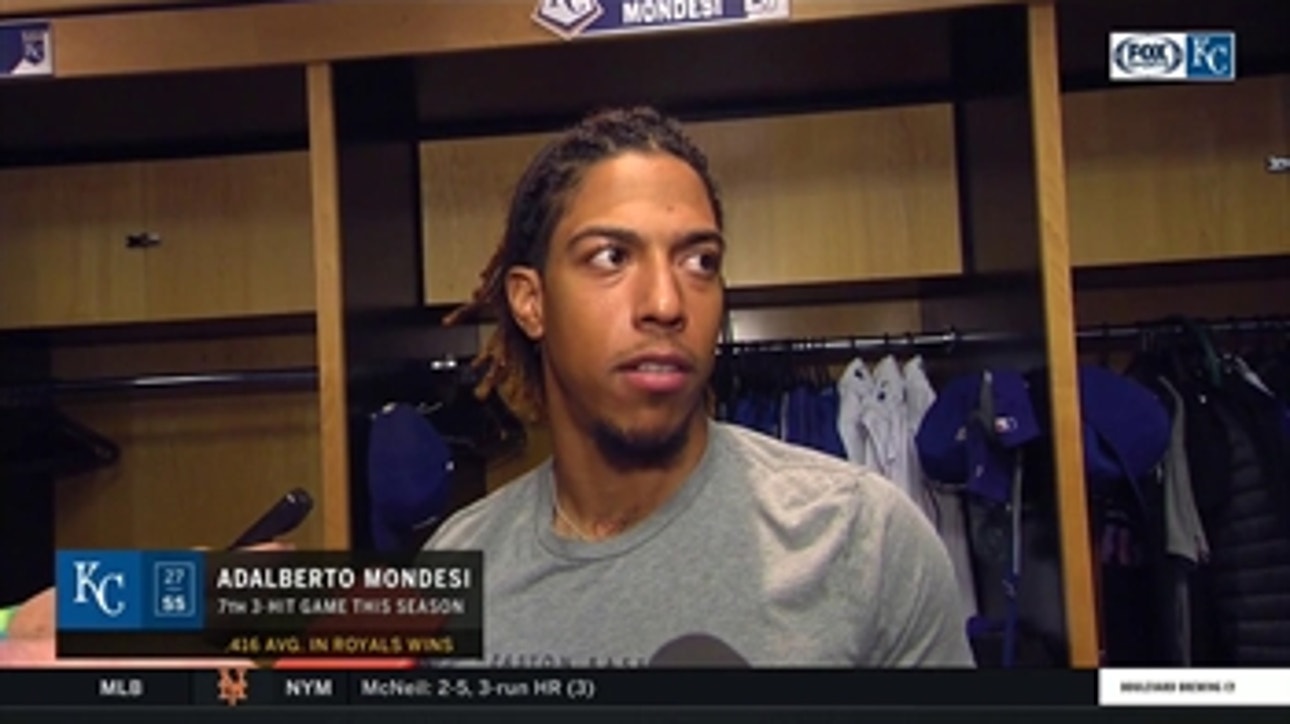 Adalberto Mondesi on his 3-for-4 night against the Tigers