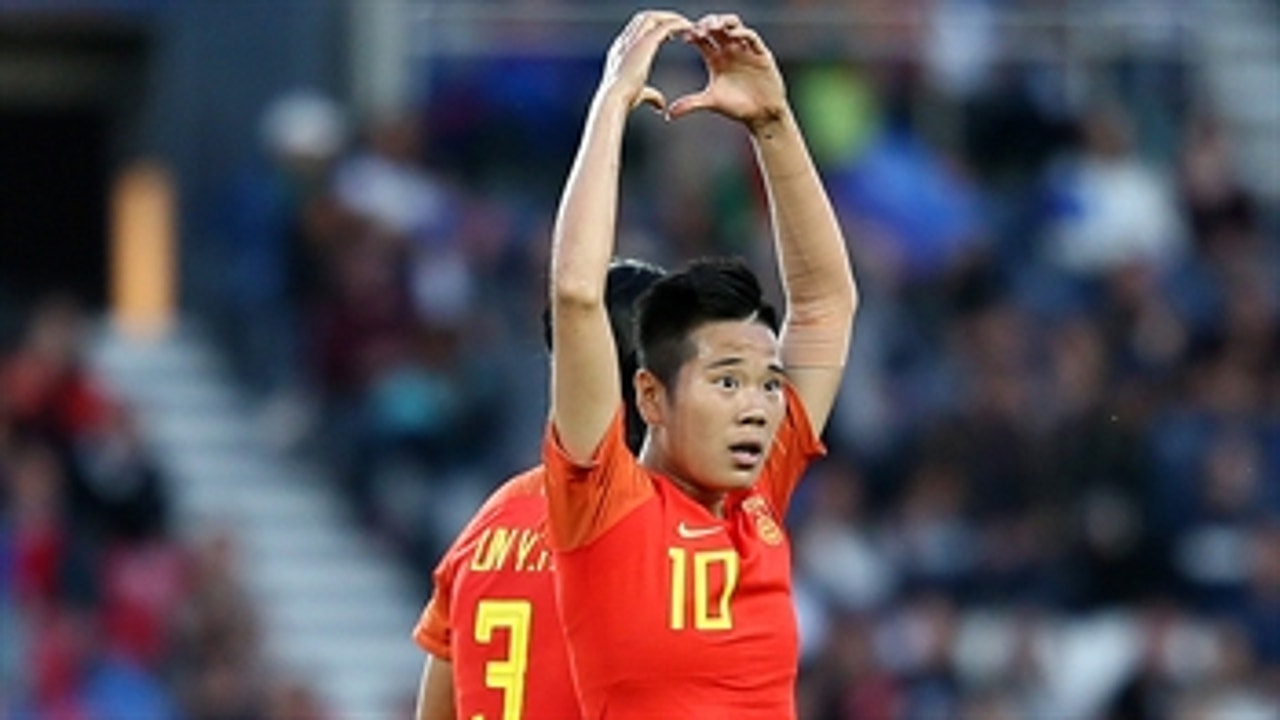 China's Li Ying volleys home the perfect cross for her 1st career Women's World Cup™ goal