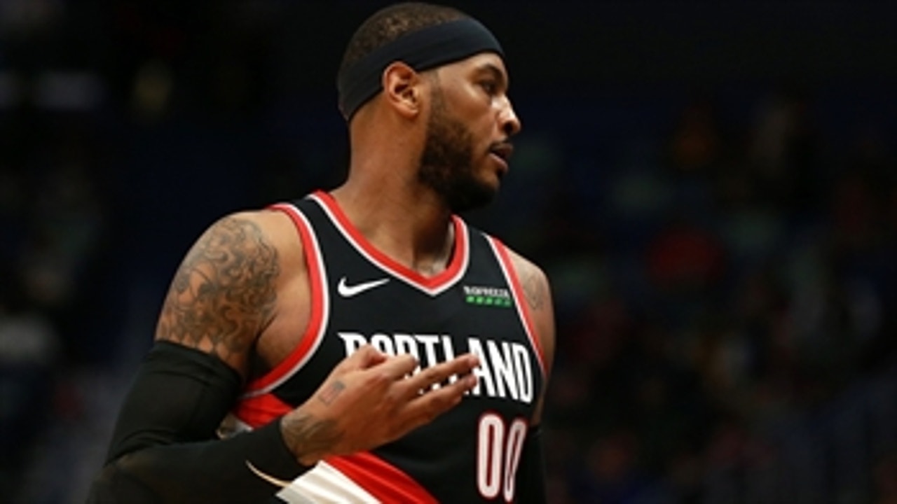 Shannon Sharpe reacts to Carmelo Anthony's debut for the Trailblazers