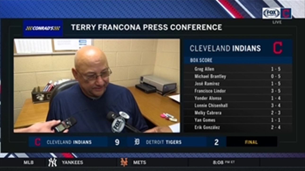 Terry Francona praises Corey Kluber and Erik Gonzalez