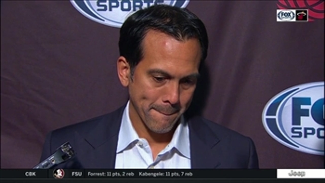 Erik Spoelstra recaps loss to Raptors, Dwyane Wade's spectacular performance