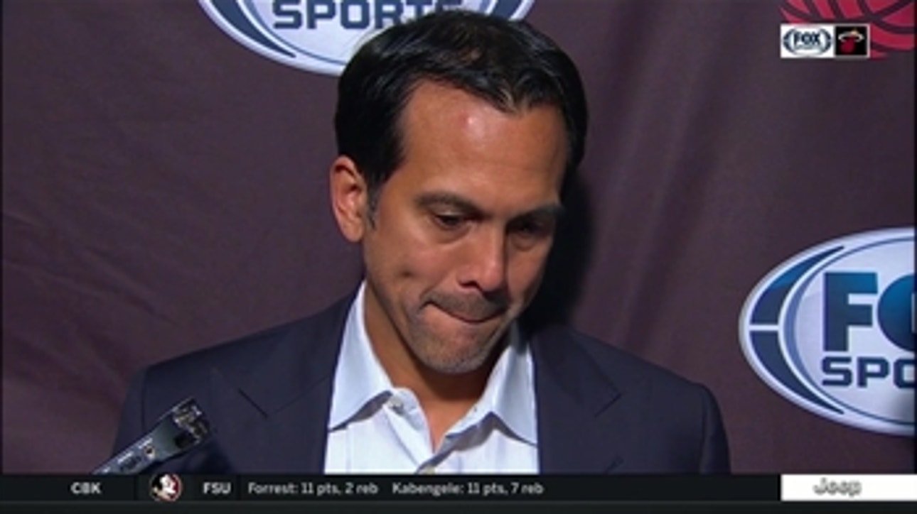 Erik Spoelstra recaps loss to Raptors, Dwyane Wade's spectacular performance