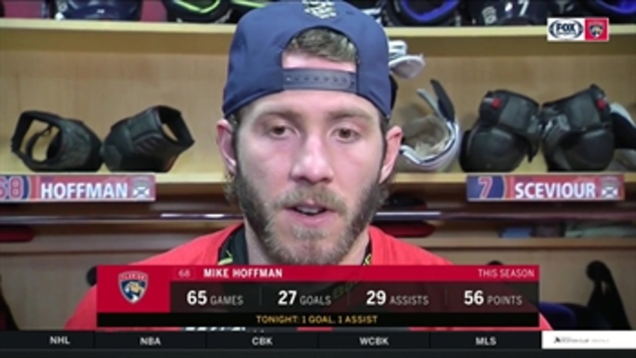 Mike Hoffman recaps shootout loss to Chicago after his two-point night