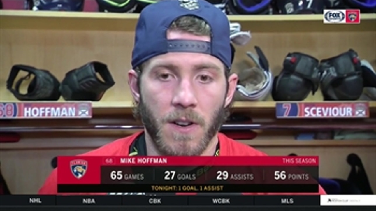 Mike Hoffman recaps shootout loss to Chicago after his two-point night
