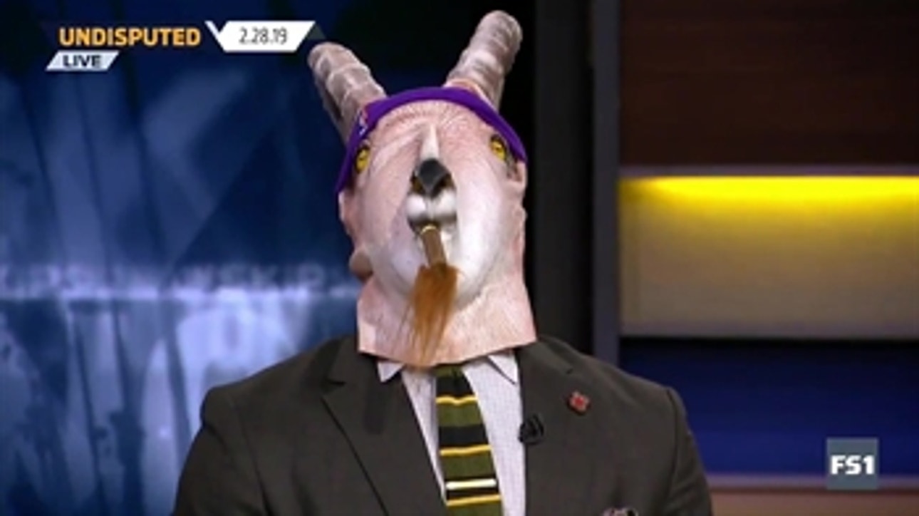 Skip Bayless is stunned by Shannon Sharpe breaking out the GOAT mask for the Lakers' win over the Pelicans
