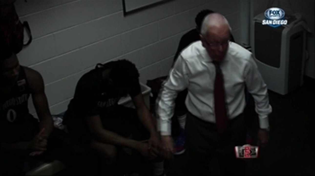 Look inside the Aztecs' locker room and on the court from San Diego State at Boise State