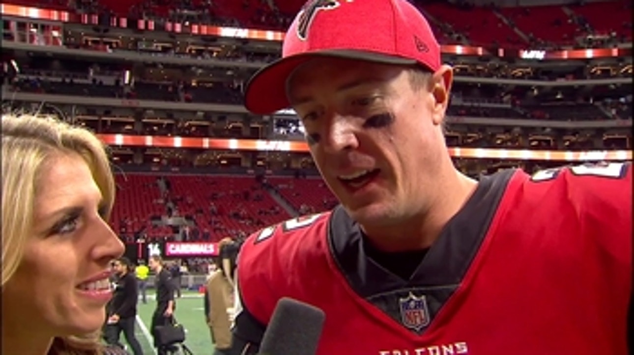 'As a team, I thought we played well': Matt Ryan talks to Sara Walsh after the Falcons' blowout win
