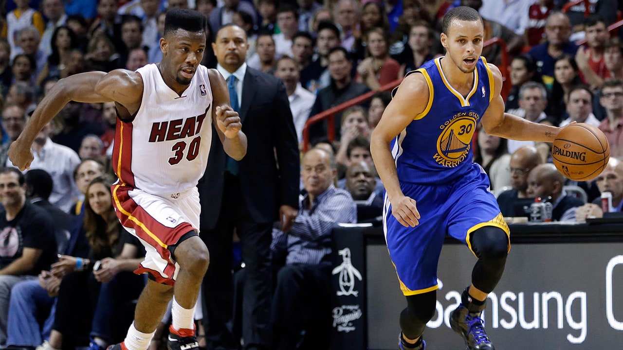 Heat can't keep up with Curry, Warriors