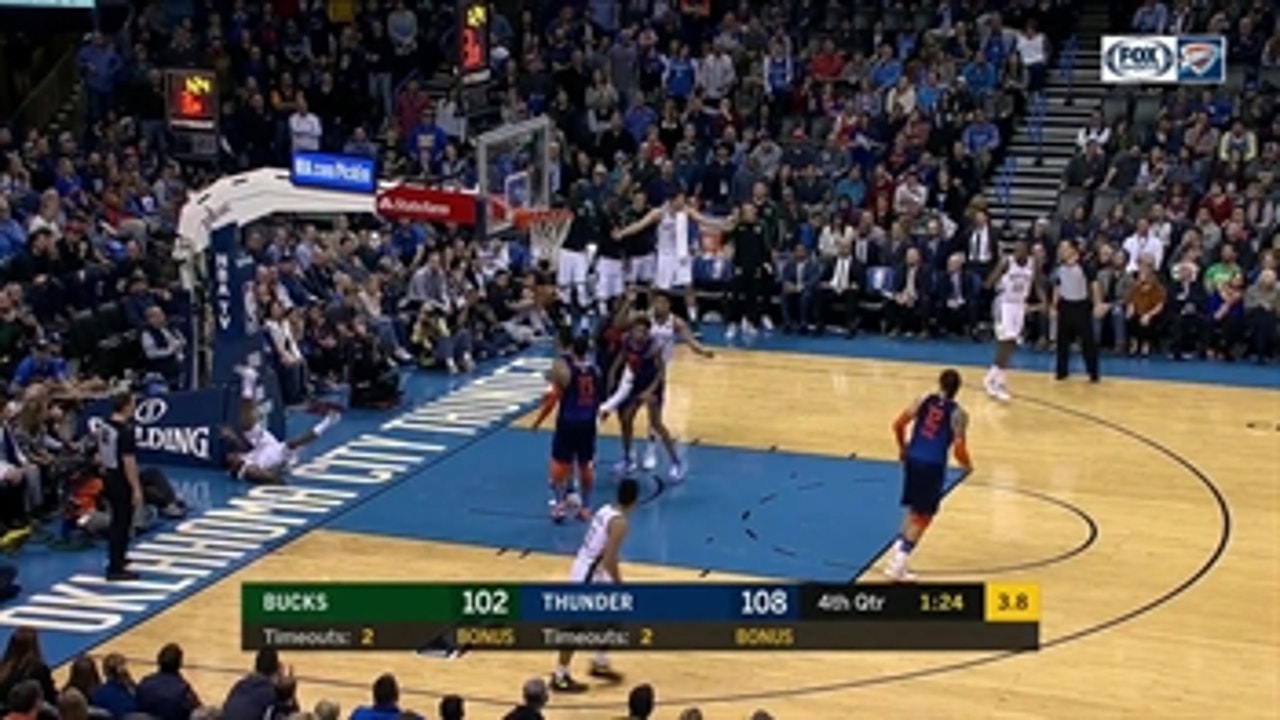 HIGHLIGHTS: Paul George with the Poster over Giannis