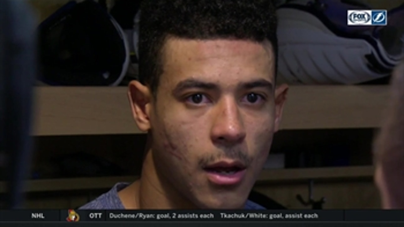 Mathieu Joseph reflects on career night behind 2 goals and an assist
