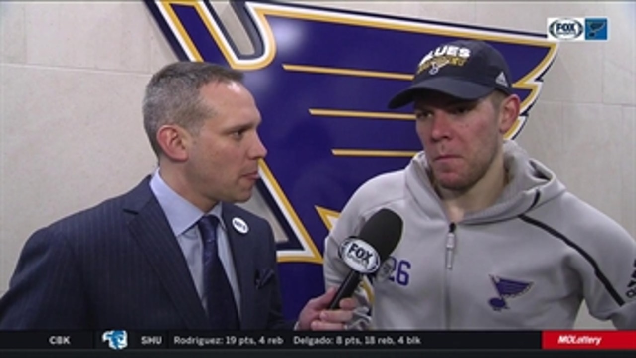 Paul Stastny: Blues are 'playing on our heels more than our toes' at home