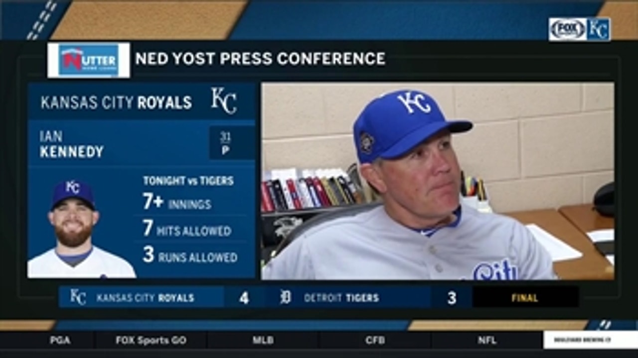 Yost on Kennedy's outing: 'He's really throwing the ball well"