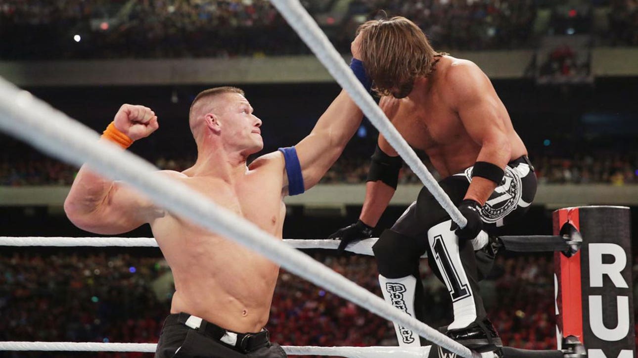 Royal Rumble 2017: John Cena def. AJ Styles, tying Ric Flair's record