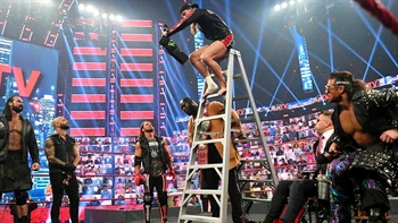 Omos sends Riddle tumbling off a ladder during chaotic “Miz TV”: Raw, July 5, 2021