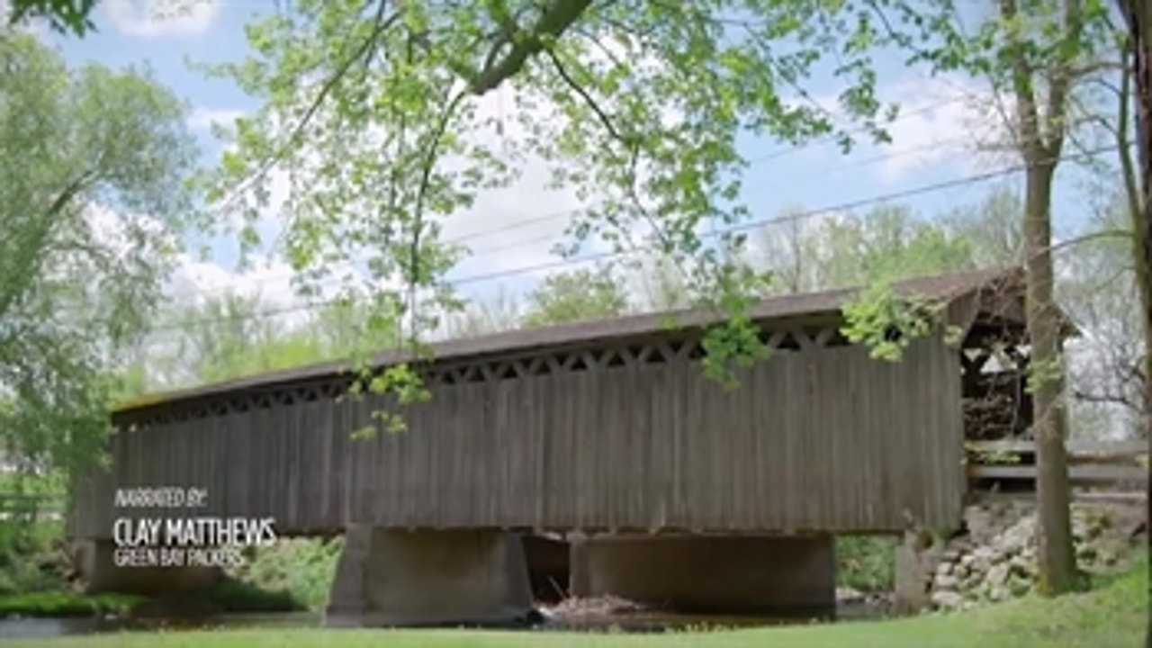 Clay Matthews gives the history of the Last Covered Bridge in Wisconsin ' 2017 U.S. Open