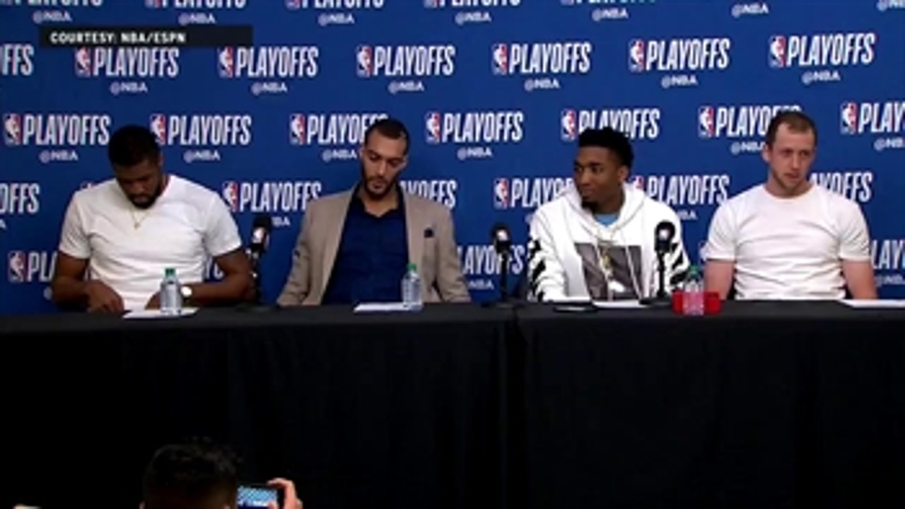 Favors, Gobert, Mitchell and Ingles Press Conference - Game 6 ' Jazz Eliminate Thunder