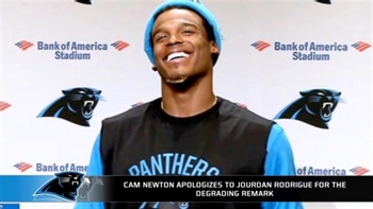 Cam Newton apologizes for comments said to Jourdan Rodrigue