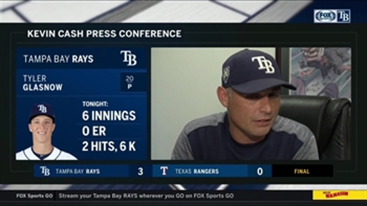 Kevin Cash recaps Tyler Glasnow's dominant performance, Rays' contributions on offense