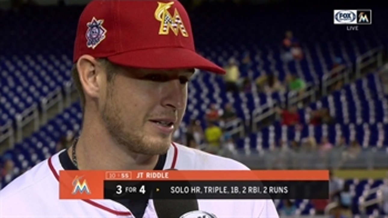 JT Riddle says Marlins had to grind it out this 4th of July