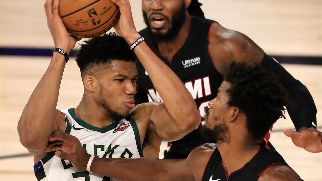 Shannon reacts to Bucks' Game 1 loss to Heat: 'They got their hands full with Jimmy Butler'