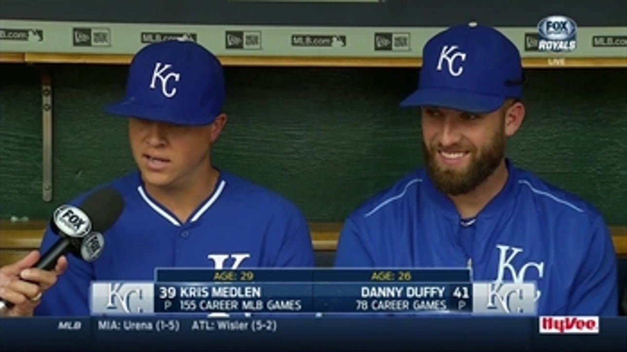 Buddies Medlen and Duffy are 'having a blast'
