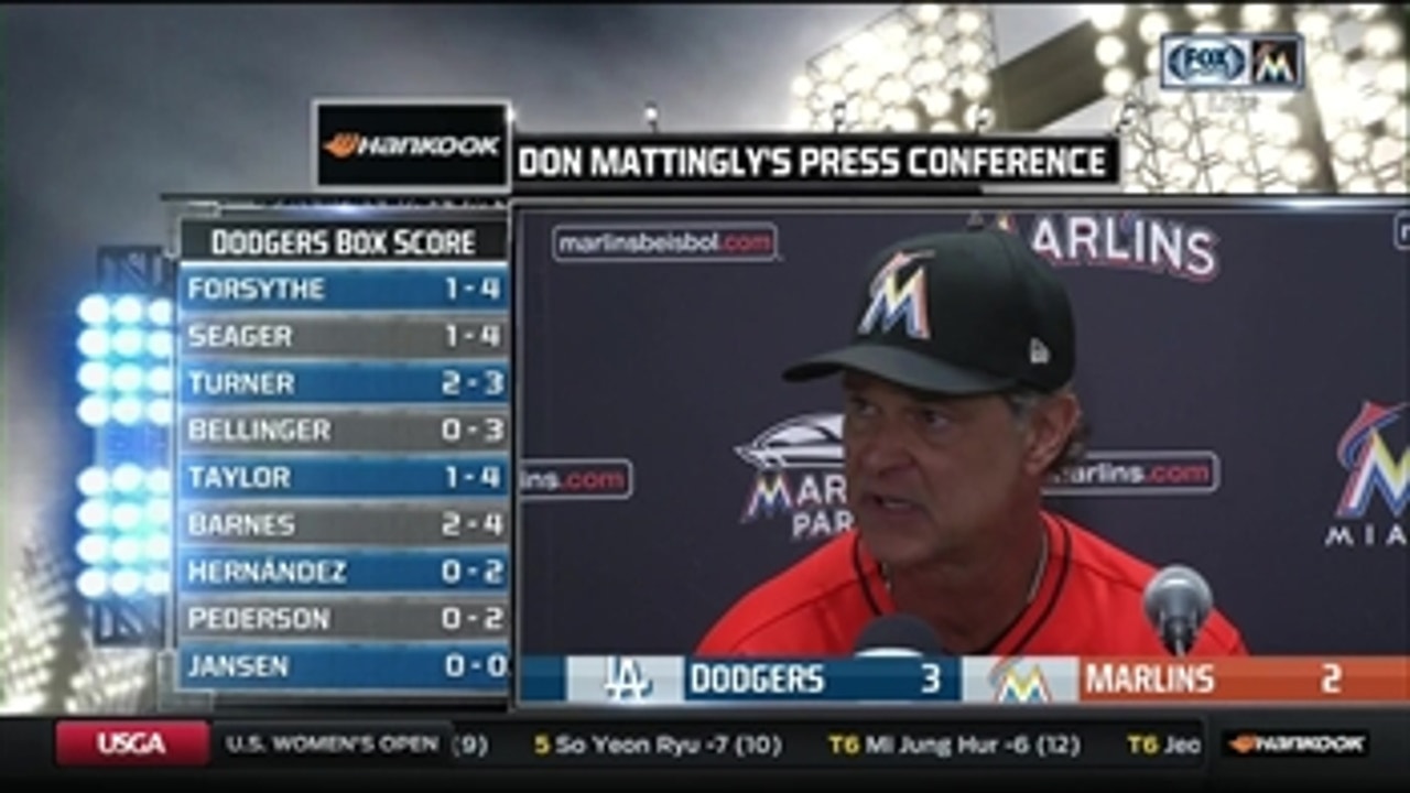 Don Mattingly: We had a few chances but couldn't get the big hit