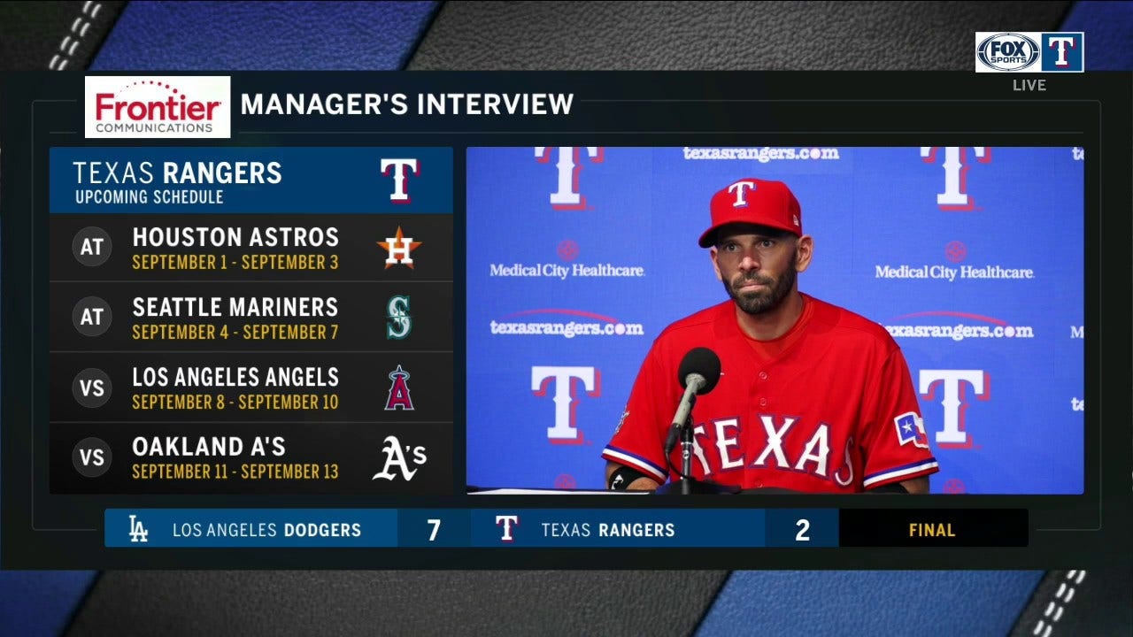 Chris Woodward on the Rangers 7-2 Loss to the Dodgers