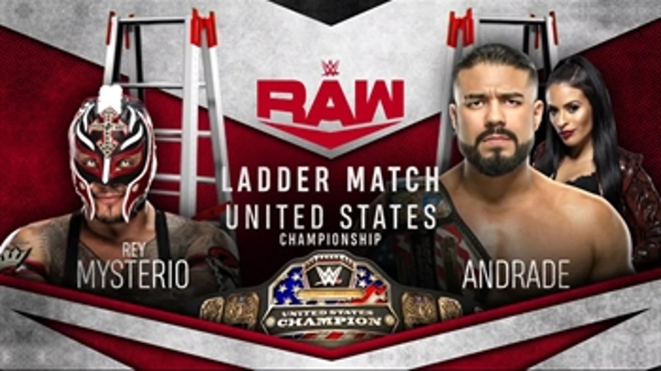 Andrade and Rey Mysterio meet in U.S. Title Ladder Match on Raw
