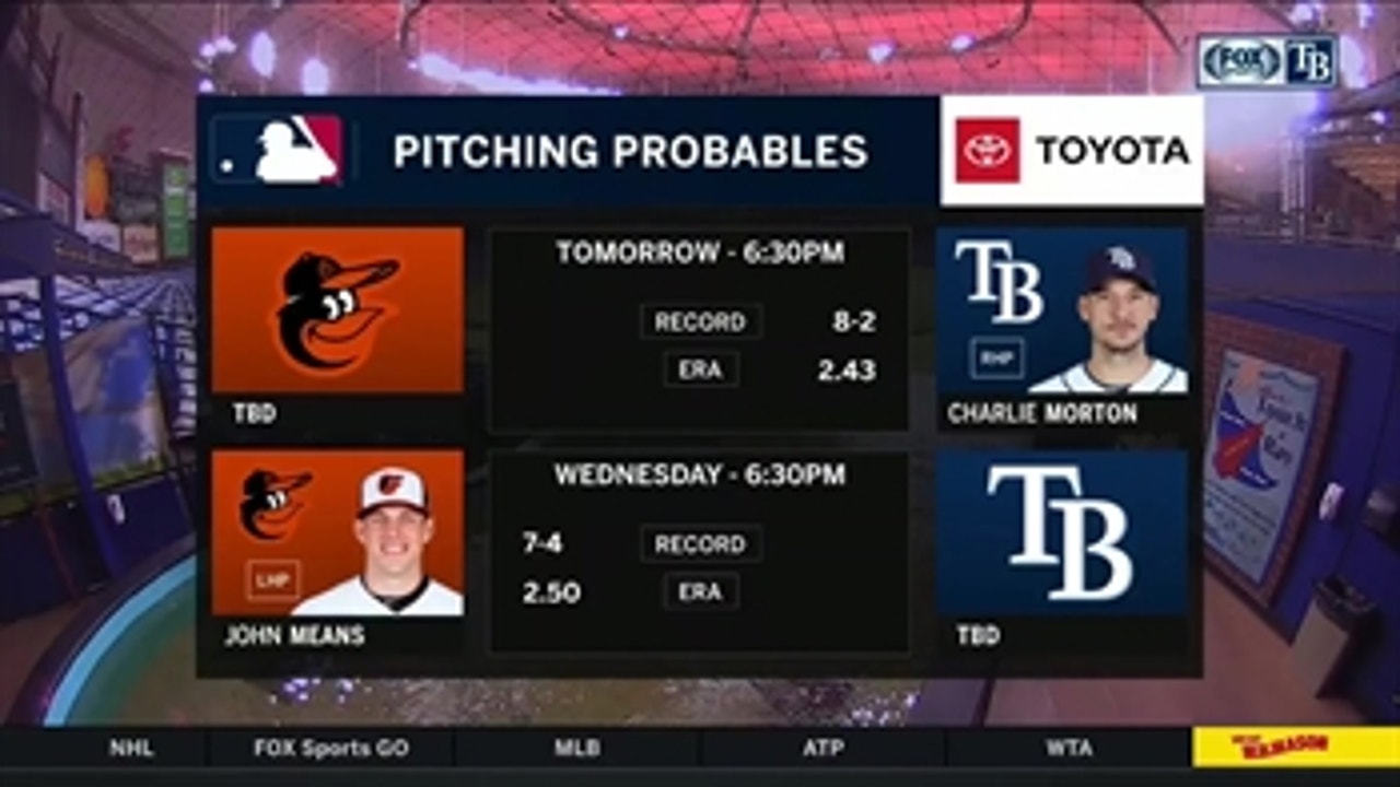 All-Star Charlie Morton looks to help secure a series win for Rays over Orioles