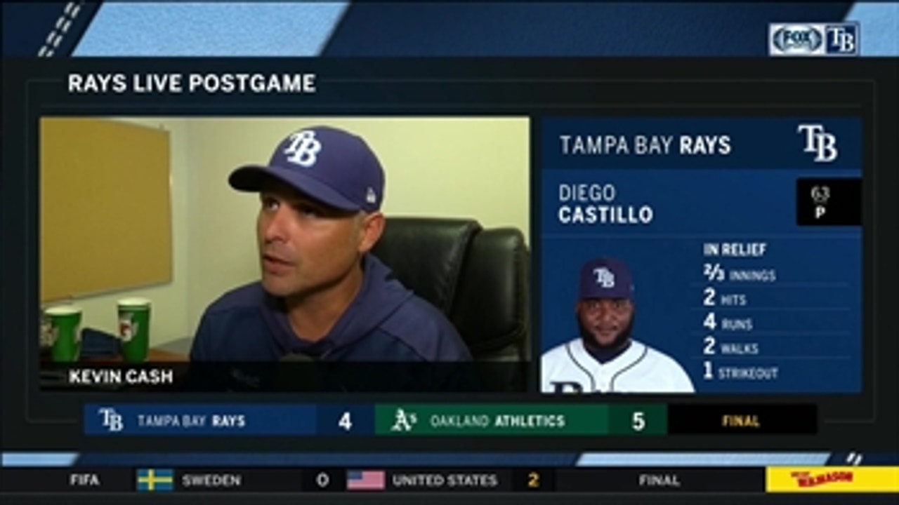 Kevin Cash recaps Rays' walk-off loss to A's