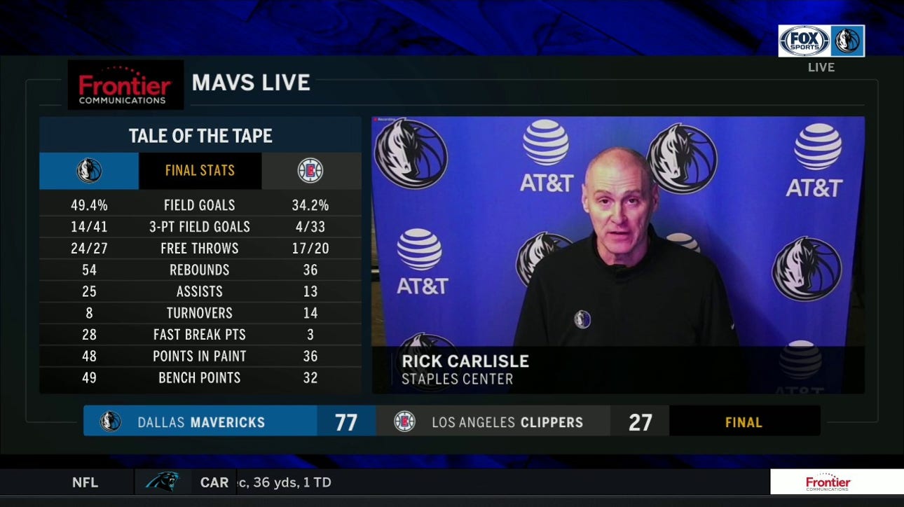 Rick Carlisle on defeating the LA Clippers for First Win of the Season