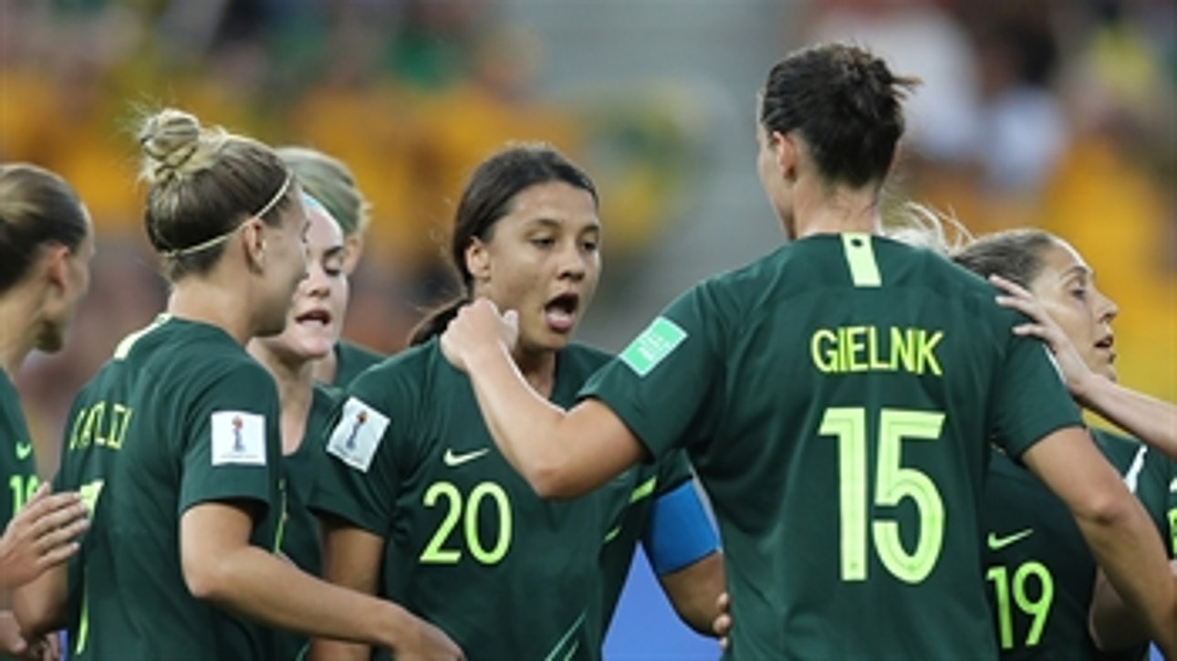Australia's Sam Kerr scores her 2nd spectacular header vs. Jamaica ' 2019 FIFA Women's World Cup™