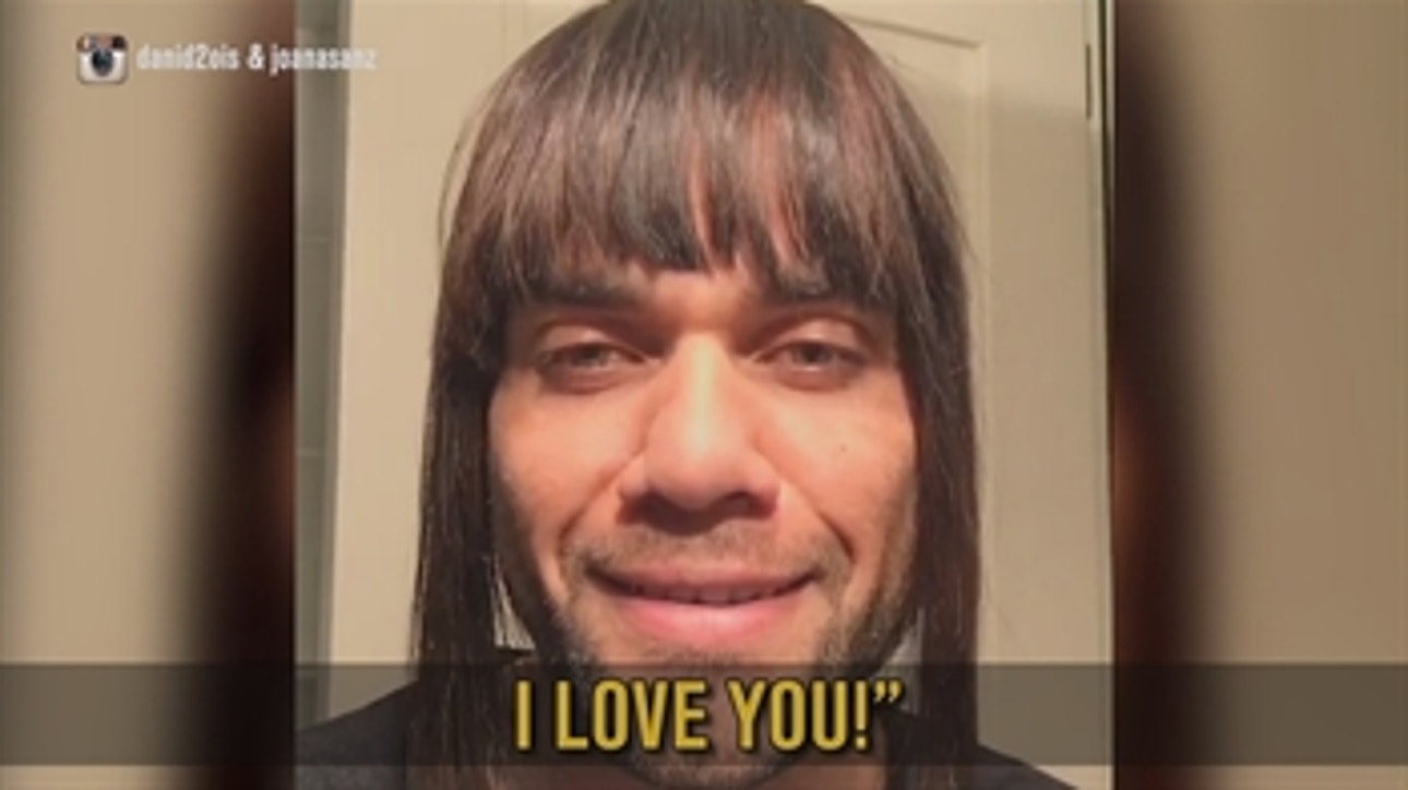 Dani Alves does a weird impersonation of his girlfriend