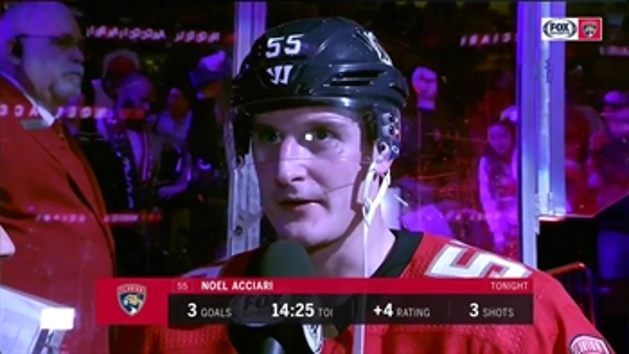 Noel Acciari on his 1st NHL hat trick , Panthers' 6-1 win