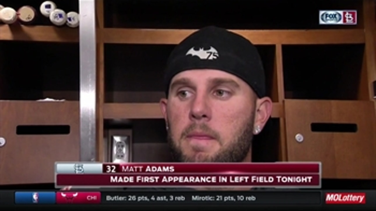 Adams on playing left field: 'The ball definitely finds you out there'