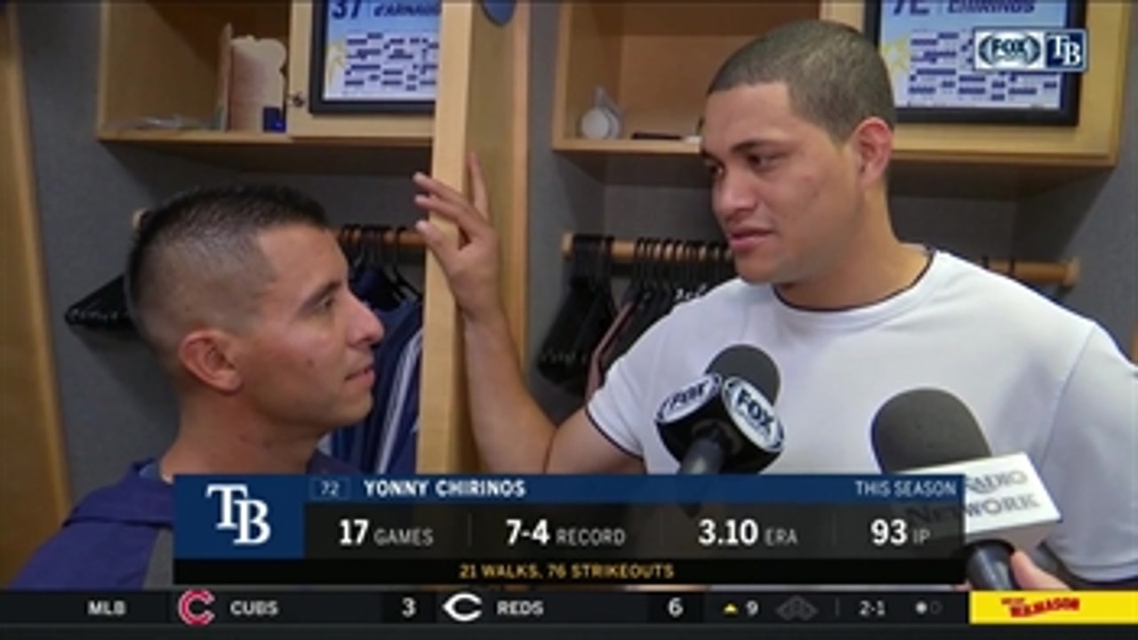 Yonny Chirinos recaps his 105-pitch start, Rays' shutout loss to Texas