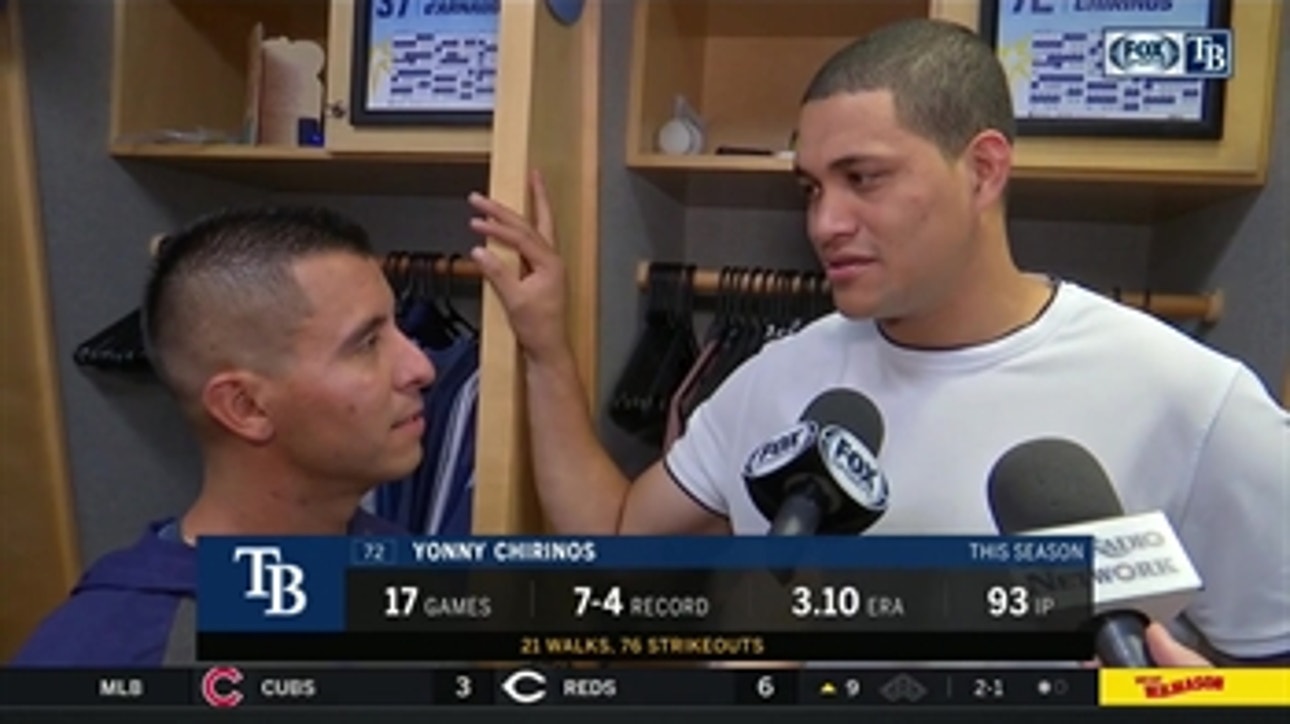 Yonny Chirinos recaps his 105-pitch start, Rays' shutout loss to Texas