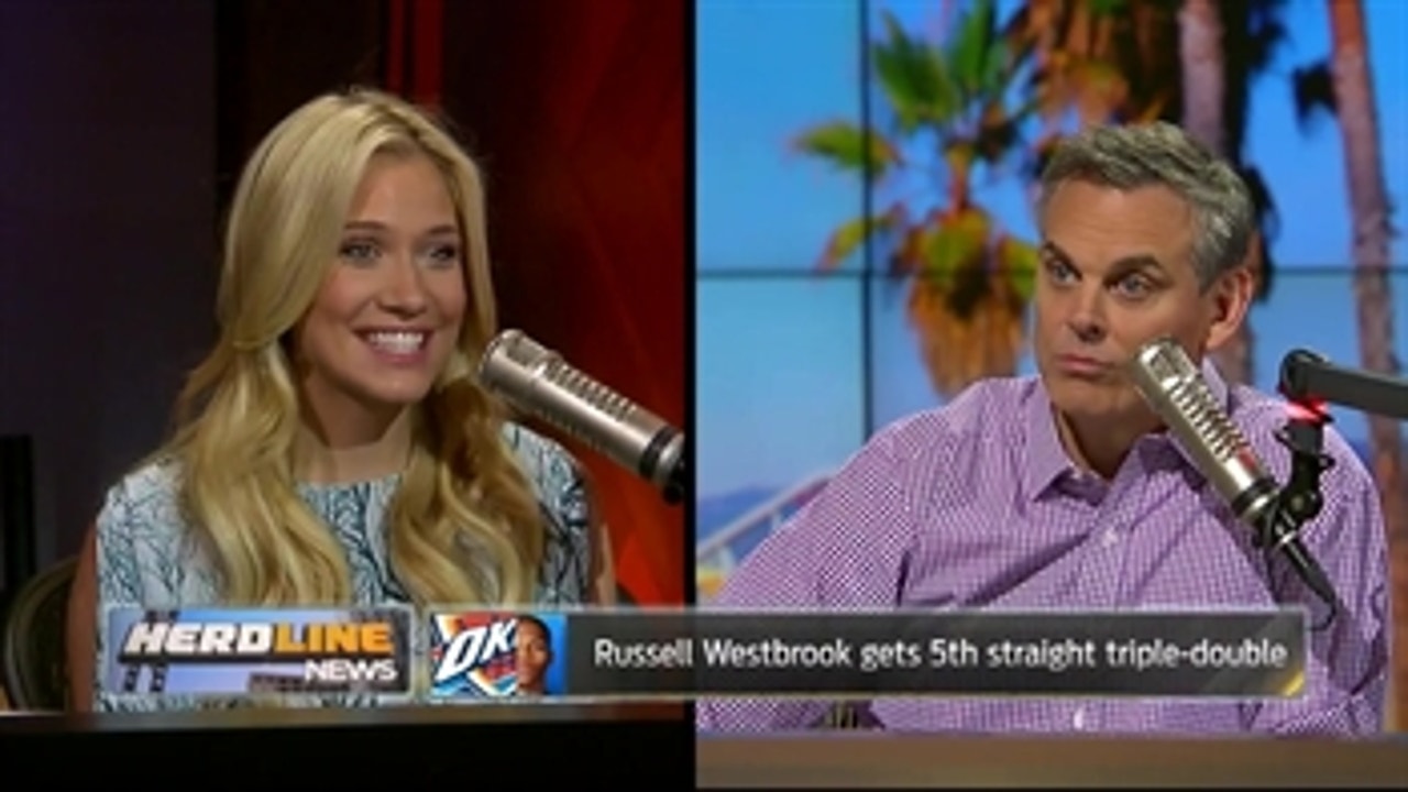 Russell Westbrook records his 5th straight triple-double - Kristin and Colin react ' THE HERD