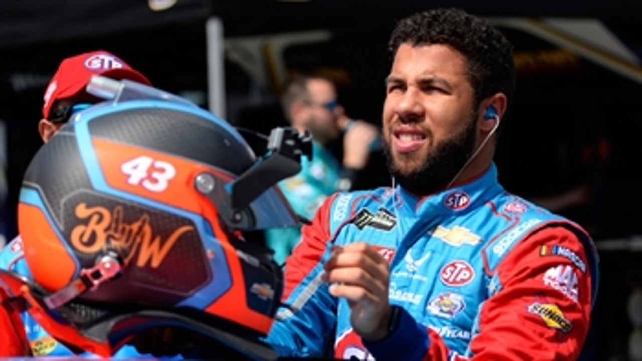 Darrell Wallace Jr. emotional after leading first laps in the Cup Series