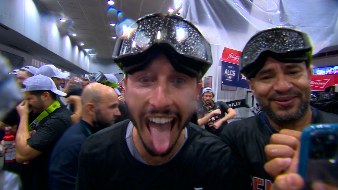 'Let the fun begin!' - go inside the Astros' locker room after advancing to the ALCS