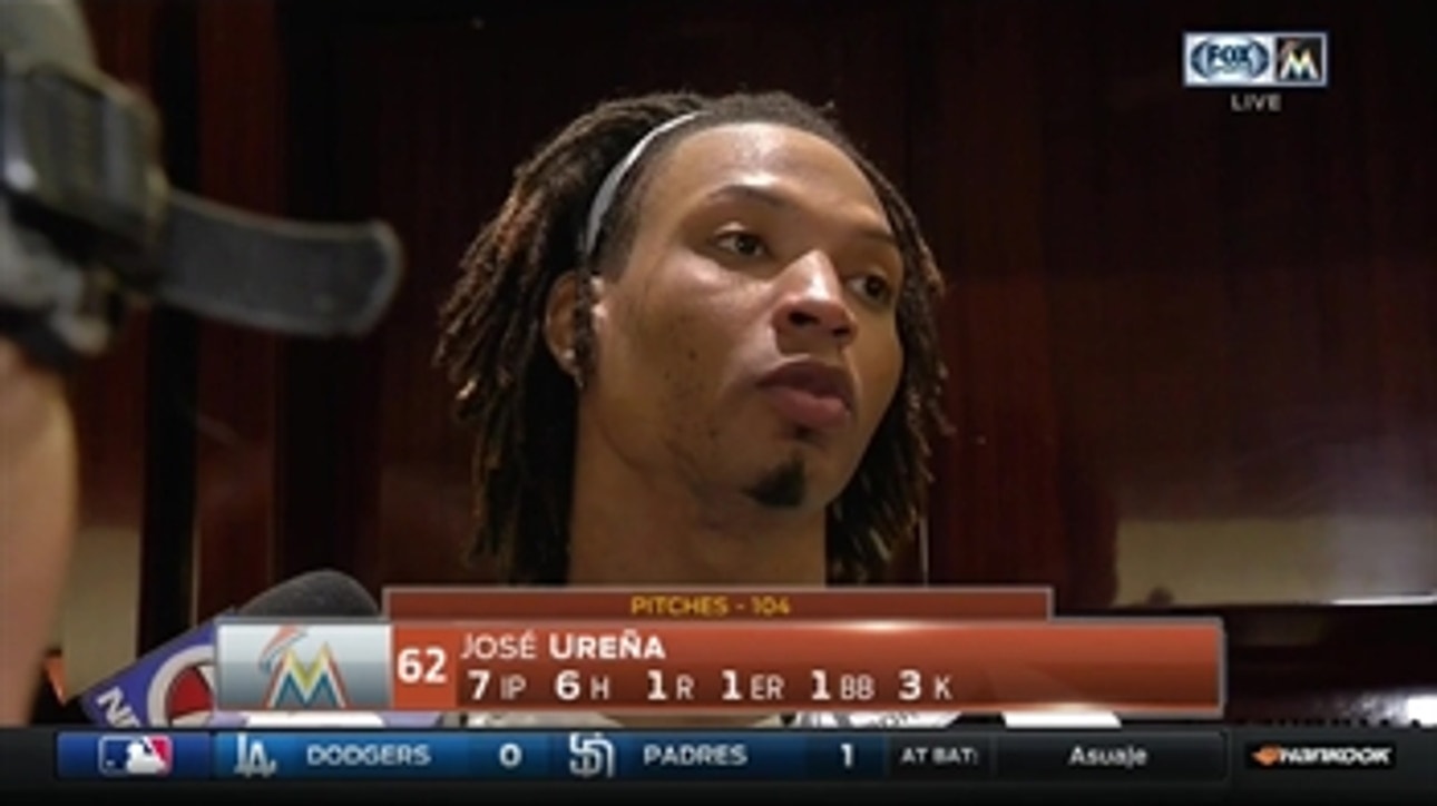 Jose Urena on turning in 7 strong innings Sunday