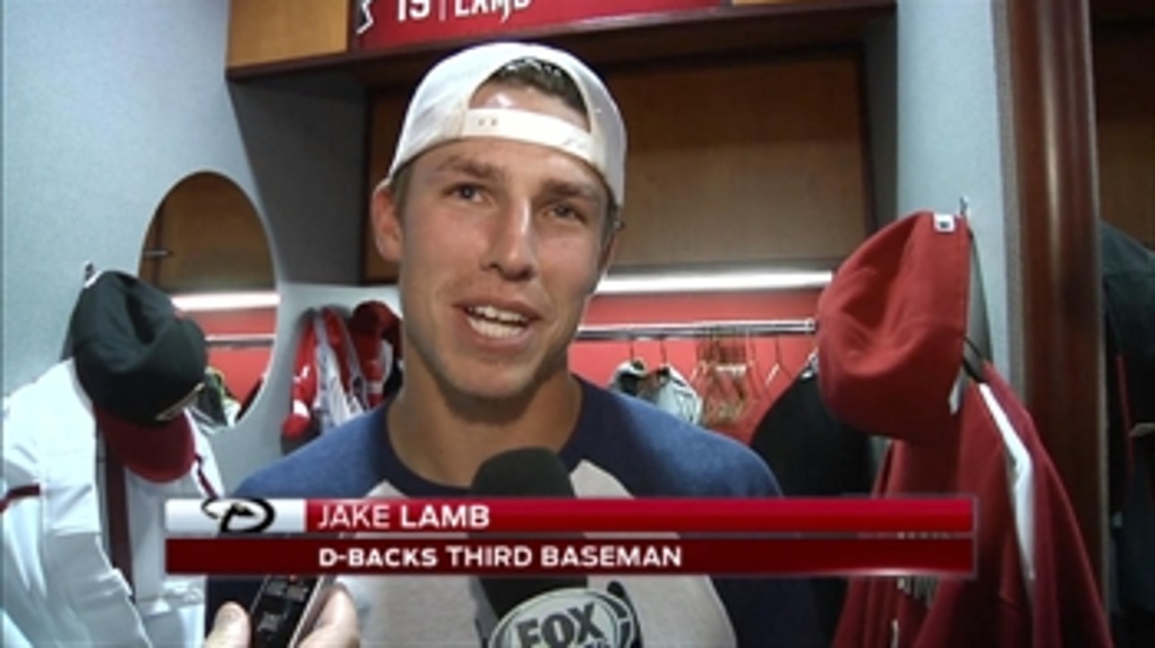 Lamb all smiles after first big league homer