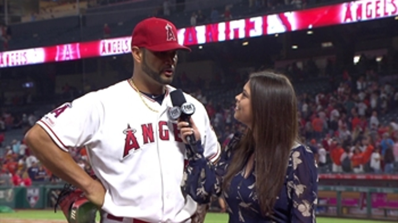 Albert Pujols reflects on the Halos 4th straight win and their success at the plate